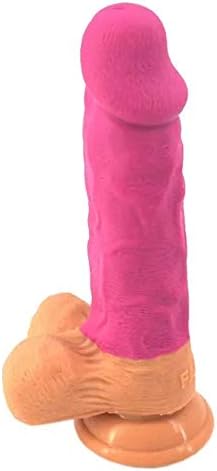 CHllo 6.45 Inch Waterproof Mini Size Msager Safe PVC Personal Pleasure Didlen for Women Relax Hands-Free SE Toys Fun, Pink