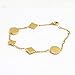 Baoli 18k Gold White Shell Clover Women's Chain Bracelet (titanium-and-gold)