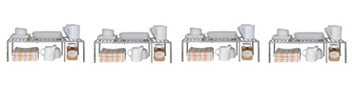Seville Classics Expandable Kitchen Counter and Cabinet Shelf (4-(Pack))