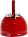 Calypso Basics by Reston Lloyd Harmonic Hum Whistling Teakettle with Glass Lid, 2.2-Quart, Red