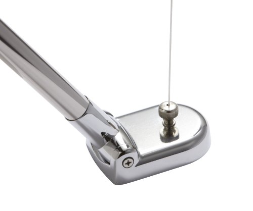 Hookless Crescent Suite Curved Shower Rod with Retractable Clothesline, 60-Inch, Polished Finish