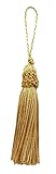 DÉCOPRO Set of 10 Gold Crown Head Chainette Tassel, 3 Inch Long with 2 Inch Loop, Basic Trim Collection Style# CT03 Color: Gold - C4