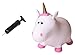 Farm Hoppers Fantasy Hopper Inflatable Toddler Safe Bouncing Golden Horn Unicorn Plus Pump