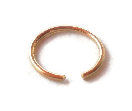 Non Pierced 14K Gold Filled Ear Cuff or Fake Nose Ring 20 Gauge Diameter 10mm Fake piercing ring,septum,cartilage,helix,tragus,ear hoop
