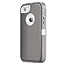 iPhone 5S Case,iPhone SE Case,Fogeek Heavy Duty PC and TPU Combo Protective Defender Body Armor Case Compatible for iPhone 5S,iPhone SE and iPhone 5 with Fingerprint Function (Light Grey/White)