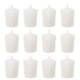 Mega Candles 12 pcs Unscented White Votive Candle | Hand Poured Wax Candles 15 Hours 1.5" x 2.25" | for Home D&eacute;cor, Wedding Receptions, Baby Showers, Birthdays, Celebrations, Party Favors & More