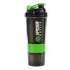 Protein Shaker 600 ml – Eiweiß Shaker auslaufsicher – BPA frei Gym Fitness Becher für Isolate, Sport Konzentrate Schwarz (Grün, OneSize)