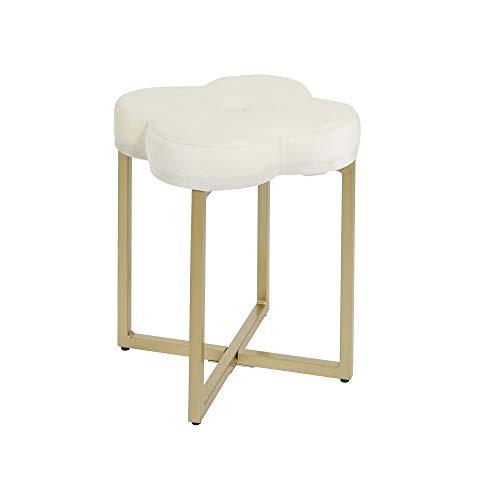 Silverwood Vanity Bench, Cream and Gold