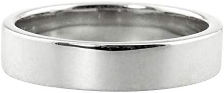 平打ち 指輪 4ミリ幅 リング メンズ シンプル 商舗 フラット 結婚指輪 17号 プラチナ マリッジリング ブライダル 日本製 単品 Pt900