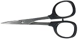 Kai 4" Curved Tip Needlecraft Scissors, Black