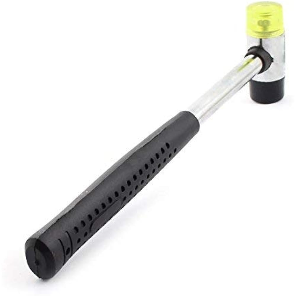 1Inch DoubleFace Soft Mallet Black Lightweight Rubber Plastic Hammer