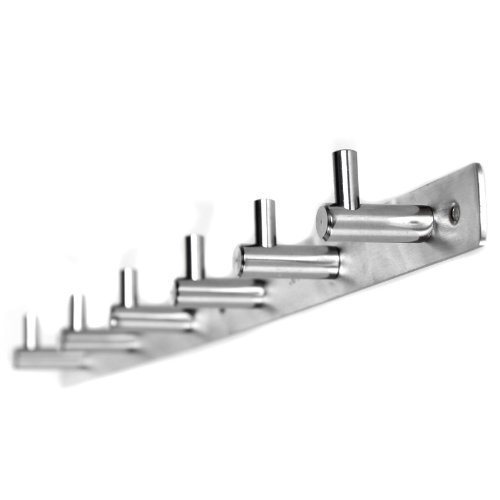 BEIYI Hooks Hanger Rack Wall Mount Stainless Steel (6 Hooks)