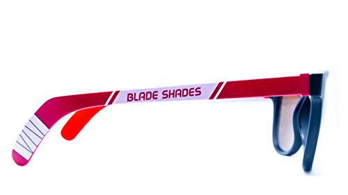 Blade Shades Sports Sunglasses, Original Hockey Stick 100% UV Protection Sunglasses for Men, Women, Kids (Red Lens, Red/Black Frame)