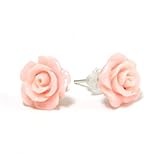 The Olivia Collection Pink Rose Stud Earrings