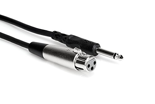 Hosa PXF-115 XLR3F to 1/4 inch TS Unbalanced Interconnect Cable, 15 feet