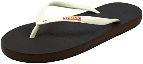 Feelgoodz Women's Slimz Natural Rubber Filp Flops - Comfortable and Durable Natural Rubber Sole …