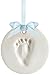 Pearhead Babyprints Baby's First Handprint or Footprint Ornament Kit, Easy No-Bake DIY Clay Kit, Christmas Baby Keepsake Gift, White Ribbon