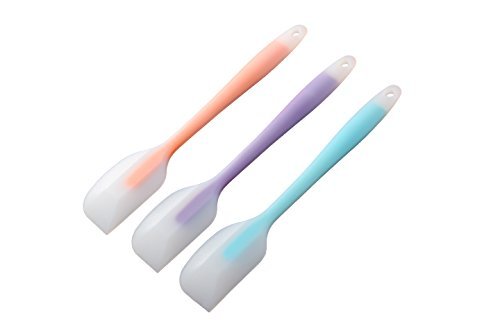Green Hours Premium Silicone Spatula Set,(Set Of 3.blue Orange Purple) Heat Resistant Silicone Kitchen Utensils Set, Non-stick Baking Spoon Spatulas, 100% Food Grade Silicone.
