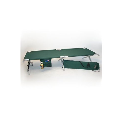Byer of Maine 84″ x 30″ Heavy Duty Portable Green Military Style Cot Bed – Holds 375 Lbs