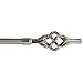 Ivilon Drapery Window Curtain Rod - Twisted Style Set, 72 to 144 Inch. Color Brushed Nickel