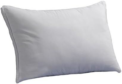 Firm Exquisite Hotel Luxury Plush Down-Alternative Queen Size Single Pillow, Gel-Fiber Filled, Hypoallergenic, Peachy Firm Microfiber Gusseted Shell - Firm Density, Ideal for Side/Back Sleepers