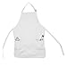 DALIX Apron Commercial Restaurant Home Bib Spun Poly Cotton Kitchen Aprons (2 Pockets) in White