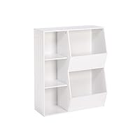 RiverRidge 3-Cubby, 2-Veggie Bin Kids Floor Cabinet, White