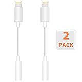 Headphone Adapter to 3.5mm earbuds Jack Adapter Earphonefor Apple iPhone 7 and 7 Plus Lightning Connection Converter (white)