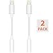 Headphone Adapter to 3.5mm earbuds Jack Adapter Earphonefor Apple iPhone 7 and 7 Plus Lightning Connection Converter (white)