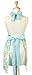 DII Women's Cotton Skirted Kitchen Apron for Cooking, Baking & Crafts, Adjustable with Generous Waist Ties, Aqua Daisy, One Size