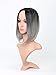 Short Bob Wigs,Gray Bob Wigs,Straight Ombre Wigs, Cosplay Wigs,Ombre Gray Wigs,Bob Wigs, Short Straight Synthetic Hair Free a Wig Cap