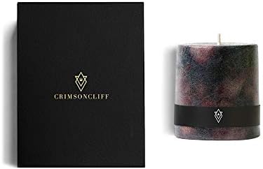 CRIMSON CLIFF Handmade Lemongrass Scented Pillar Candle for Home Decor,Bedroom,Bathroom,Living Room|Best Gift for Husband,Wife,Girlfriend,Anniversary,Party|Burn time 30-40 Hours|INFINITY10