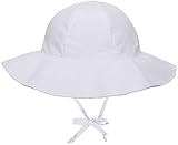 SimpliKids UPF 50+ UV Ray Sun Protection Wide Brim Baby Sun Hat,White,12-24 Months