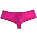 Jaxu Men's Elastic Spandex Thong Boxer Shiny Boxers Briefs Guys Pants Sexy Men Pouch Underwear Hot Pink XL