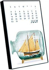 2017 Linnea Designs Desktop Calendar 5" X 7" with Black Frame (Front Load)