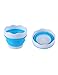 MEEDEN Portable Paint Brush Washer with Brush Holder, Blue Reusable Water Cup for Watercolor Acrylic Oil Painting, Premium Art Supplies
