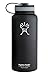 Hydro Flask Insulated Stainless Steel Water Bottle, Wide Mouth, 40-Ounce, Black Butte