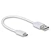 Micro USB Cable, Upow 4 Packs Reversible Cable (0.2m/7.9inch) Micro USB 2.0 Charging and Syncing Cable Cord for Samsung, HTC, LG, Sony, Nokia, Google Nexus, and More Android Devices (White)