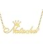 EVER2000 Custom Name Necklace, 18K Gold Plated Nameplate Personalized Jewelry Gift for Women