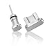 PortPlugs - Aluminum Micro USB Dust Plug Set – Compatible Micro-USB Cell Phones, Tablets with Headphone Jack Plug - Includes Cleaning Brush (Silver)