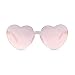Heart Shape Rimless Sunglasses Transparent One Piece Colorful Sunglasses