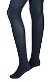 Intimate Portal Women Adjustable Maternity Opaque Tights Navy Blue