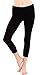 Women's Slimming Foldover Capri Crop Yoga Pants,Black,Medium