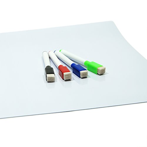 TAQTON Magnetic Dry Erase Whiteboard - Smooth Glossy White Blank Surface. Attaches to Fridge and Metal Surfaces. Daily Weekly Monthly Planner (17 x 11 Inch)