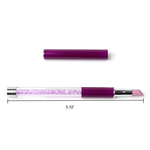 WOKOTO Quartz Nail Art Cuticle Pusher Pen With Spoon Cut Dead Skin Remover Gel Polish Grinding Buffing Care Stick