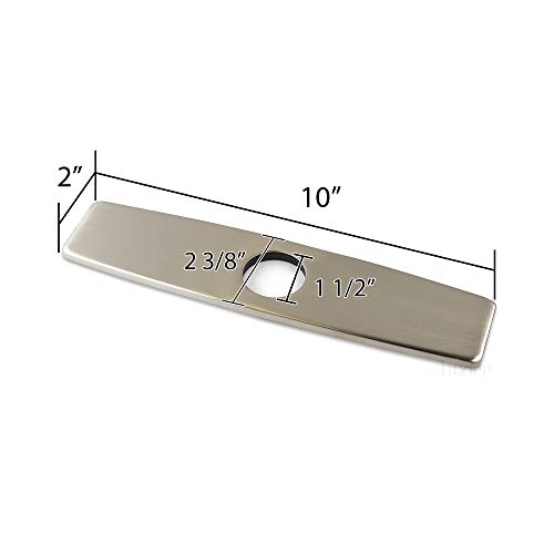 Decor Star PLATE-10B 10" Kitchen Sink Faucet Hole Cover Deck Plate Escutcheon Brushed Nickel - Thumbnail 4