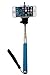 MagicShield Extendable Self Portrait Selfie Handheld Stick Monopod With Smartphone Adajustable Holder For iPhone Samsung Camera With 1/4 Inch Screw Hole Fit Most of Cameras (Blue)