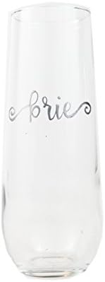Custom Bridesmaid Glass Stemless Champagne Flute 8.5 oz Personalized Hand Painted Bridesmaid Gift