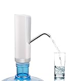 Drinking Water Pump Wireless Automatic Electric Water Bottle Pump Portable Button Pump Dispenser Gallon Water Bottle Switch For Kitchen Office Camping Power Adapter Rechargeable Battery