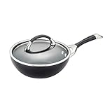 Circulon Symmetry Hard Anodized Nonstick 9-1/2-Inch Covered Stir Fry, Black